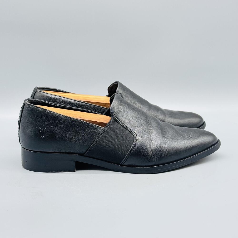 Frye Shoes Womens 6 Black Leather Loafer Slip On Classic Solid Comfort